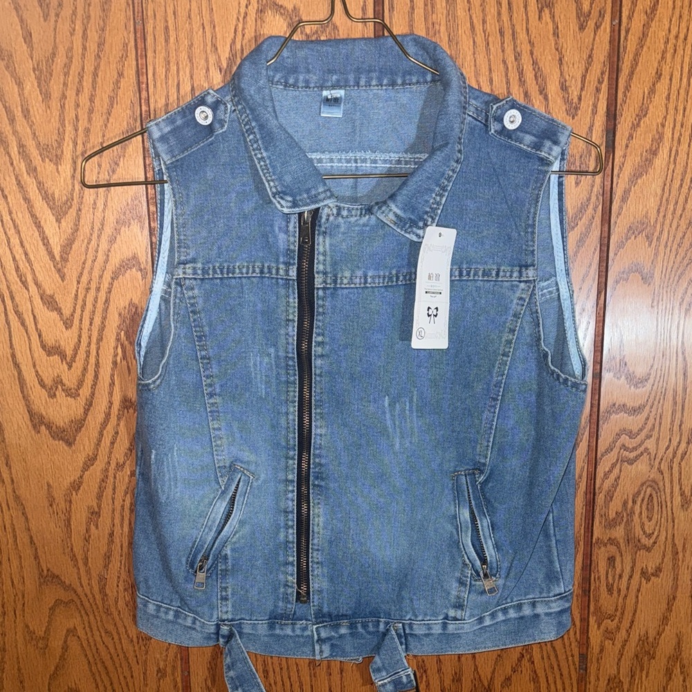 Denim Sleeveless Vest for Kids
